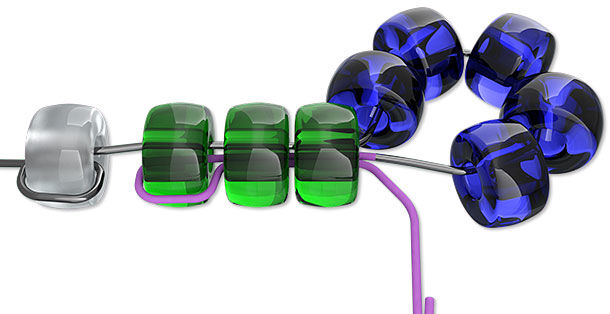 Illustration of beading stitch
